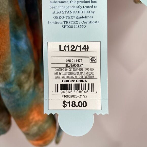 3For$20 Cat & Jack Boy's Size Large 12/14 Blue/Orange Bathrob - Picture 5 of 6